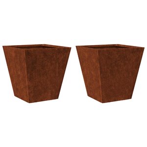 vidaXL Jardinières 2 Pièces 30x30x30 cm acier résistant aux intempéries