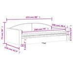 vidaXL Lit de jour avec matelas noir 100x200 cm tissu