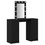 vidaXL Table de Toilette Noir 102 x 33 x 135 cm Bois d'ingénierie