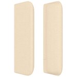 vidaXL Tête de lit avec oreilles Crème 147x16x78/88 cm Tissu