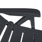 vidaXL Chaises inclinables de jardin lot de 2 Plastique Anthracite