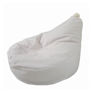 Pouf à pompon crème