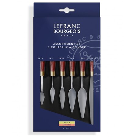 Assortiment de 6 couteaux a peindre lefranc bourgeois