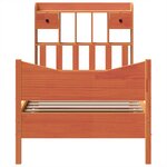 vidaXL Cadre de lit sans matelas cire marron 100x200cm bois pin massif