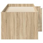 vidaXL Cadre de Lit Élevé pour Enfants 2 Pièces Chêne Sonoma 90 x 190 cm