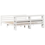 vidaXL Cadre de lit avec tête de lit sans matelas blanc 200x200 cm