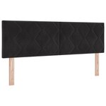 vidaXL Lit à Ressorts avec Matelas Noir  140x190 cm en Velours