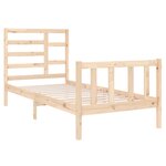 vidaXL Cadre de lit sans matelas bois massif 75x190 cm