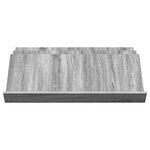 vidaXL Étagère à magazines avec étagère Gris Sonoma 90 x 53 x 28 5 cm