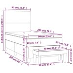vidaXL Sommier à lattes de lit avec matelas Bleu 90x200 cm Tissu