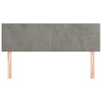 vidaXL Têtes de lit 2 Pièces Gris clair 72x5x78/88 cm Velours