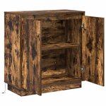 vidaXL Buffet LED Chêne fumé 71 x 34 5 x 75 cm Bois d'ingénierie