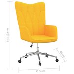Vidaxl chaise de relaxation jaune moutarde tissu