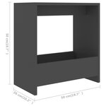 vidaXL Table d'appoint Gris 50x26x50 cm Aggloméré