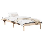 vidaXL Cadre de lit Naturel 90 x 190 cm Pin massif
