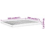 vidaXL Matelas en mousse blanc 200x220 cm 7 zones dureté 20 ILD
