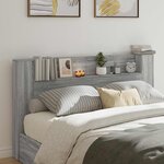 vidaXL Cabinet de Tête de Lit avec LED Gris Sonoma Bois d'ingénierie