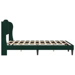 vidaXL Cadre de lit avec tête de lit Vert foncé 160 x 200 cm Velours