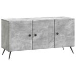 vidaXL Meuble TV Gris béton 99 x 34 5 x 50 cm Bois d'ingénierie