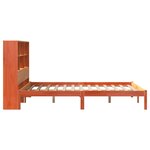 vidaXL Lit bibliothèque sans matelas cire marron 140x190 cm pin massif