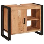 vidaXL Meuble sous-vasque de salle de bain Bois d'acacia massif et fer