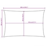 vidaXL Voile de parasol tissu oxford rectangulaire 3x6 m bleu