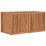 vidaXL Lit surélevé 100x50x50 cm Bois de teck solide