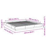vidaXL Cadre de lit avec lumières LED chêne sonoma 200x200 cm