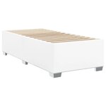 vidaXL Sommier à lattes de lit avec matelas Blanc 90x200 cm Similicuir