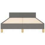 vidaXL Cadre de lit sans matelas gris foncé 120x190 cm tissu