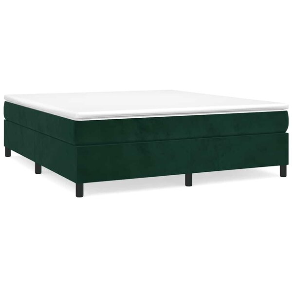 vidaXL Sommier à lattes de lit et matelas Vert foncé 180x200cm Velours