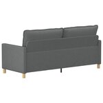 vidaXL Canapé Gris foncé 196 x 81 x 87 5 cm Tissu