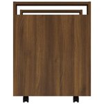 vidaXL Chariot de bureau Chêne marron 60x45x60 cm Bois d'ingénierie