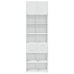 vidaXL Armoire de rangement blanc 70x42 5x225 cm bois d'ingénierie