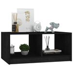 vidaXL Table basse noir 75x50x33 5 cm bois de pin massif