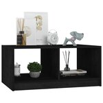 vidaXL Table basse Noir 75x50x33 5 cm Bois de pin massif