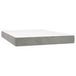 vidaXL Sommier à lattes de lit matelas et LED Gris clair 140x190 cm