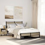 vidaXL Cadre de lit en métal sans matelas chêne sonoma 120x190 cm