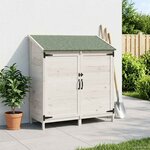 vidaXL Abri de jardin Blanc 106 5 x 56 x 113 5 cm Bois de Sapin Massif