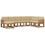 vidaXL Ensemble de canapés d'extérieur 8 Pièces Naturel et Beige