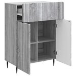vidaXL Buffet Sonoma gris 66 x 34 5 x 92 cm Bois d'ingénierie