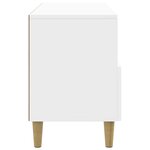 vidaXL Meuble TV Blanc brillant 102 x 34 5 x 50 cm Bois d'ingénierie