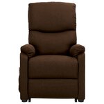 vidaXL Fauteuil de massage Marron foncé Tissu