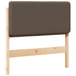 vidaXL Tête de lit capitonnée Marron et Taupe 75 cm Pin massif