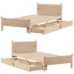 vidaXL Cadre de lit sans matelas 100x200 cm bois massif de pin