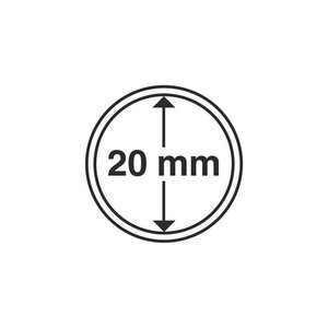 Capsules rondes 20 mm pour monnaies de collection. Paquet - 10 capsules