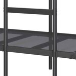 VidaXL Lit superposé sans matelas noir 80x200 cm acier