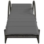 vidaXL Chaises longues lot de 2 avec table gris résine tressée