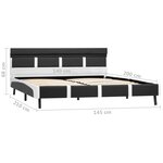 vidaXL Cadre de lit avec LED sans matelas gris similicuir 140x200 cm