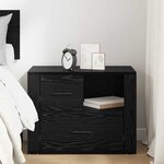 vidaXL Cabinet de chevet Chêne noir 60 x 36 x 45 cm Bois d'ingénierie